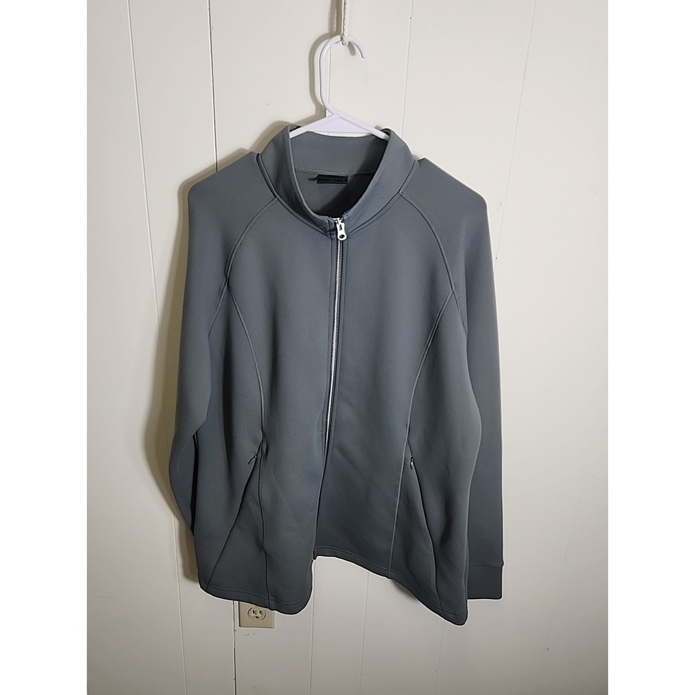 32 Degrees Heat Women's Full Zip Collared Jacket Castor Gray Size X-L